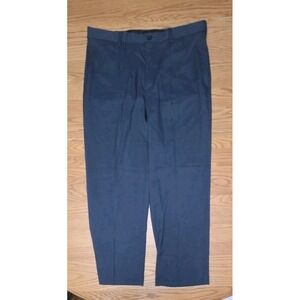 Savane Men Straight Fit Comfort Waist  38X30 Flat Front 409 - Dark Sapphire NWT